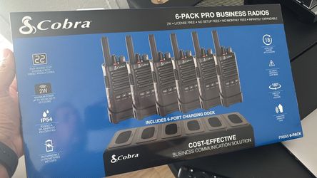Radios Walkie Talkies Cobra PX655 de 6 piezas con cargador