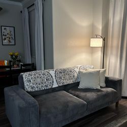 Gray Corduroy Sofa - Great condition! 