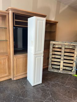 White Narrow Storage cabinet