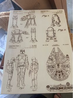 Star Wars art engraved wood
