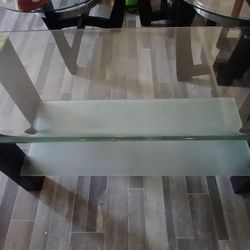 Black Heavy Glass Tv Stand