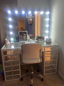 Bluetooth glass vanity