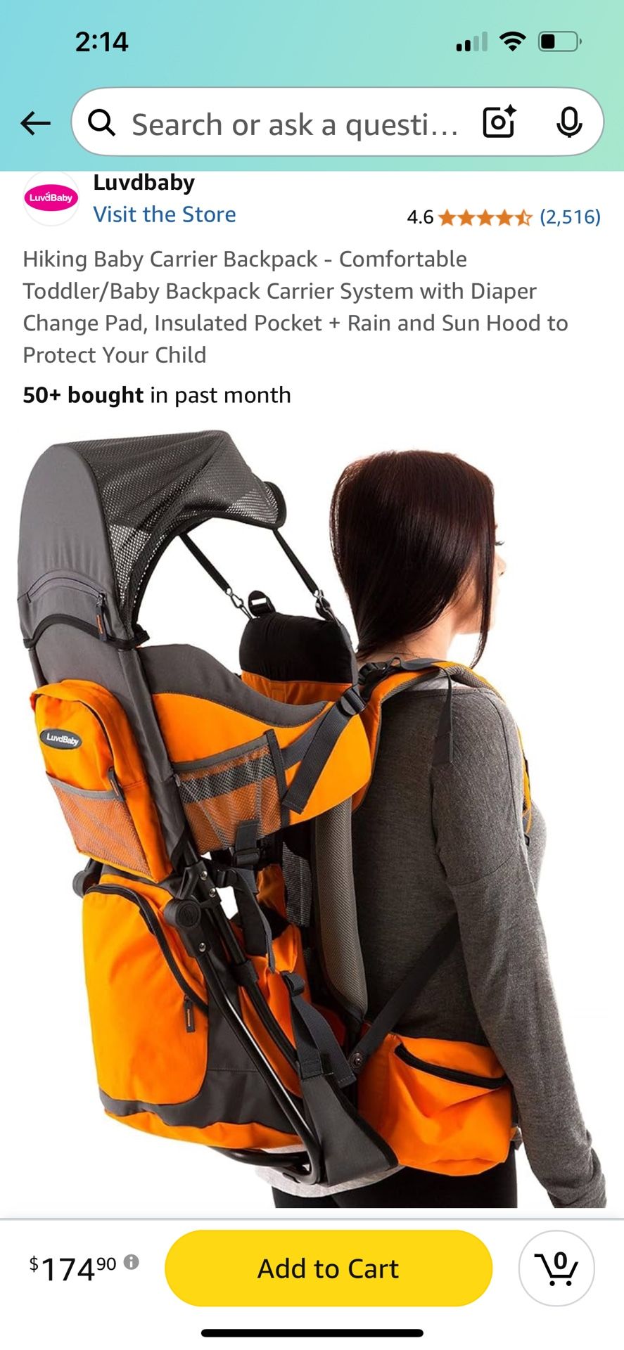 Luvbaby Hiking Backpack
