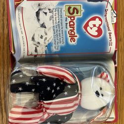 ty Beanie Babies Spangle The Bear. New in Package.  Teenie Beanie Babies 2000