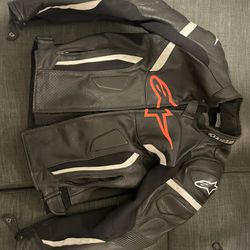 Alpine stars Leather Motorcycle Jacket