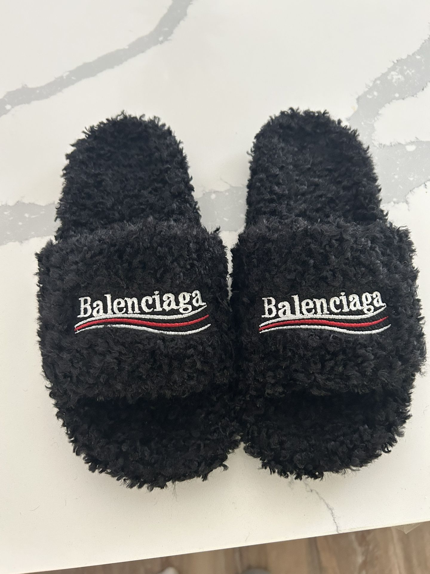 Balenciaga Fluffy Slides Size 11