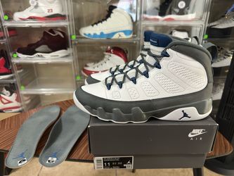 11 mens jordan 9 “flint grey french blue”