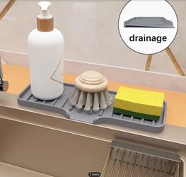 New soft silicon draining mat for kitchen sink or bathroom