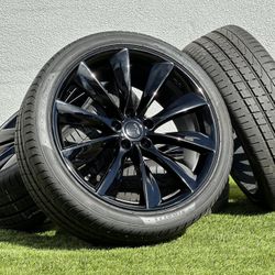 NEW 21” Tesla Model X Wheels Model S Turbine Factory oem rims 5x120 Pirelli Tires 255/40R21