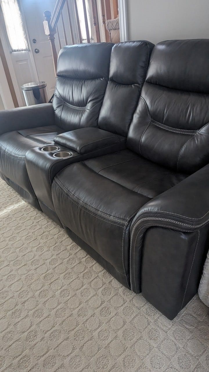2 seat Leather Power Recliners