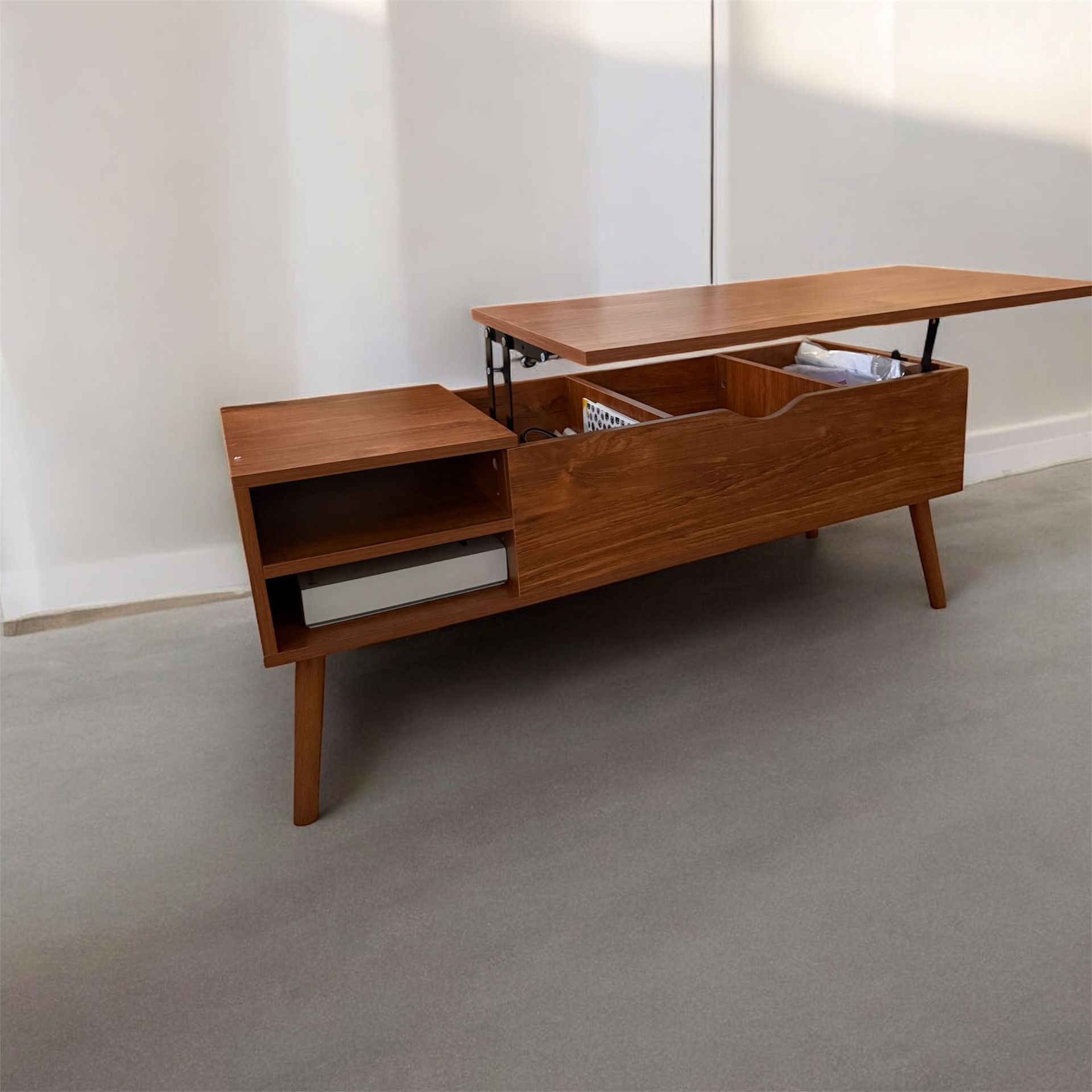 ✨ Mid-Century Lift-Top Coffee Table w/ Storage