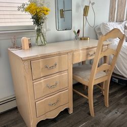 Light Wood Desk + Matching Chair