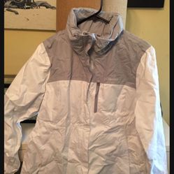 Women's waterproof hooded jacket size large