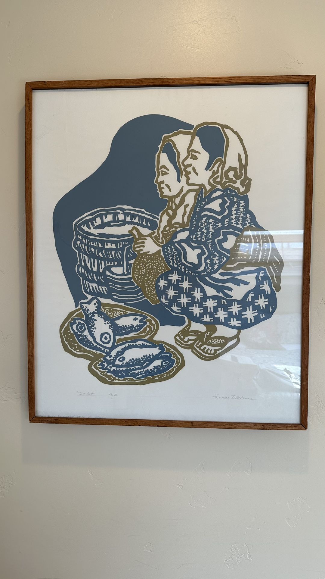 Woodblock In Custom Frame
