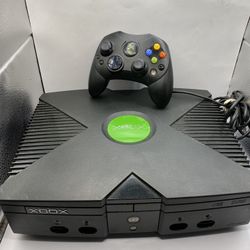 Original Xbox Microsoft Console w cords controller tested!