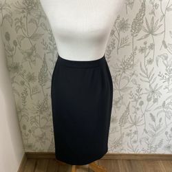 Jones New York Collection Black Straight Long Skirt Lined Size 6 Midi Skirt 