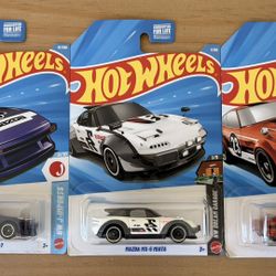 🔥Hot wheels JDM Bundle MX5 , RX7 and Datsun 240z 🔥 Clean Set 👍