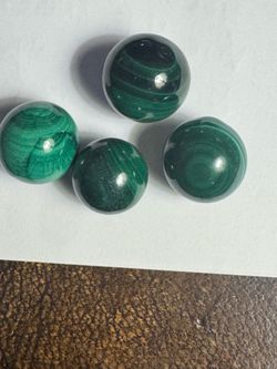 Malachite Polished Sphere Set of 4