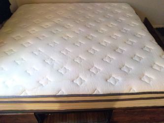 King size mattress with frame and drawers