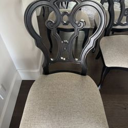 Arhaus Solid Oak Dining Chairs Set Of 8