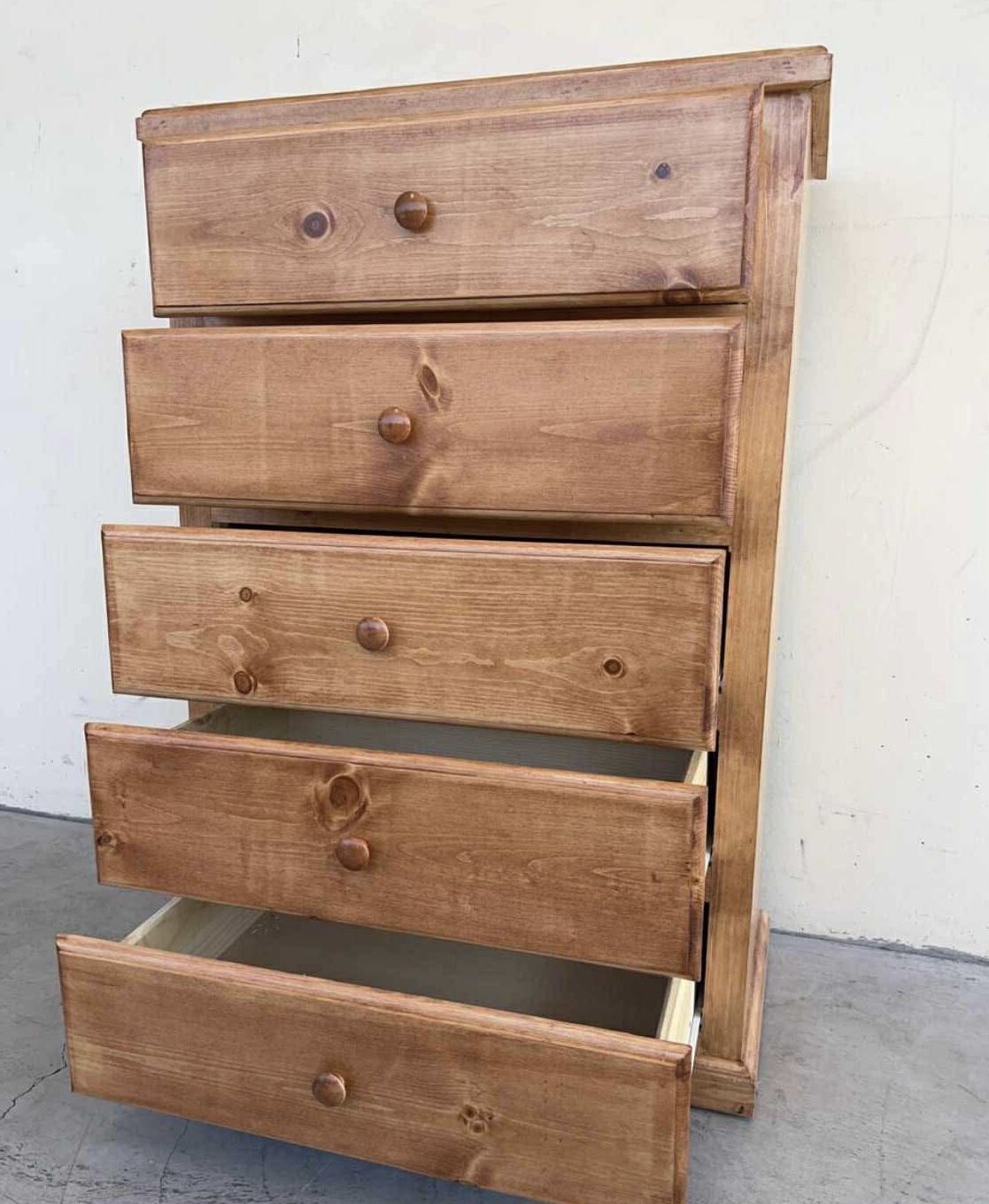 5 Drawer Pine Oak Color