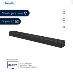 TCL Alto R1 Roku TV Wireless 2.0 Channel Sound Bar For Roku TV, Bluetooth – TSR1-NA 31.5-Inch, Black