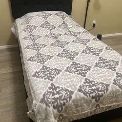 Twin Bed Frame With Box And Mattress