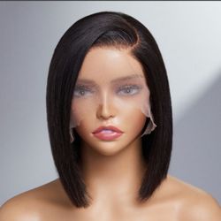 Straight Bob Wig  Lace Frontal  14”  100% Human Hair