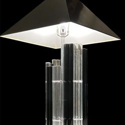 Karl Springer Regency Large Table Lamp Mid Century Lucite