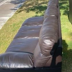 Leather Corner L Couch
