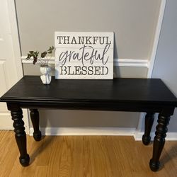 Wood Black Entry Table Vanity