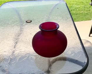 Ruby matte finish vase
