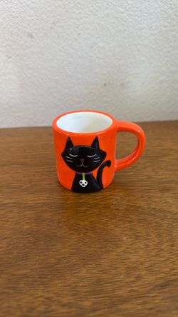 New LANG Small Halloween Cat Mug Cup Dishwasher & Microwave Safe Or Decoration