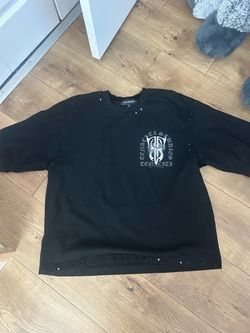 Tenaciti Studios Black Studded Sweatshirt large