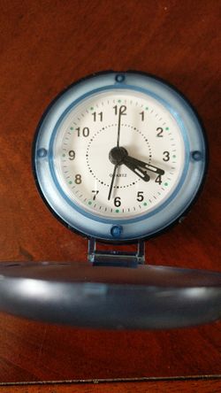 Quartz Travel Alarm Clock with attached cover