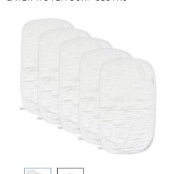 5-PACK ORGANIC COTTON MULTI-LAYER WOVEN BURP CLOTHS