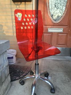 Student office chair resin plexiglass