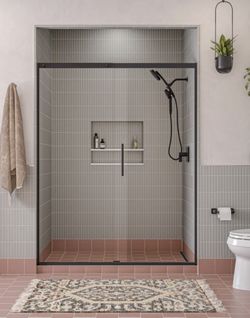 Kohler Prone Sliding Shower Door 76x60. Matte Black. New In Box. 2 Available 