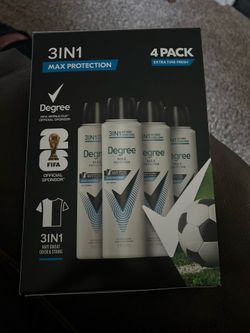Degree Max Protection Dry Spray Deodorant 4-Pack – Brand New Sealed