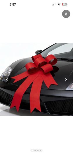 Red Big Car Bow 30 Inches, Giant Ribbon Bow for Car Decor, Large Gift Wrapping, Birthday Parties, Christmas, Weddings, and New Home Decor