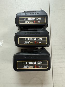 3 Pack 20V Max 6000mAh battery For Dewalt DCB200 204 206 205 203 Tool