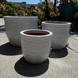 New Ceramic Pots Set Of 3 
