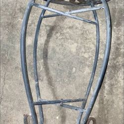 Vintage Rustic Metal Table Indoor Outdoor Antique Used