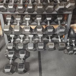 5-70 Mixed Dumbbells Set With Rep Fitness Dumbbell Rack