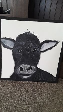 Canvas cow
