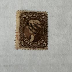 United States 76 Thomas Jefferson 5 Cent Used Stamp 