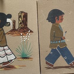 Native American Wooden Board Picture