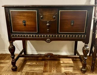 Vintage 1920s Jacobean Revival Buffet / Sideboard by Tomlinson — $395