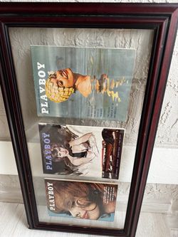 Framed Vintage Playboy Magazine Covers