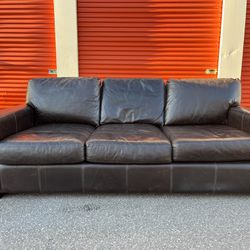 FREE DELIVERY - Room and Board Metro Leather Laino Coffee Sofa
